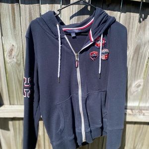 Tommy Hilfiger Navy Zip-up Sweater